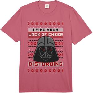 image:imageStar Wars Christmas Ugly Sweater Darth Vader Lack Of Cheer Comfort Colors Adult Heavyweight TshirtRaspberry Red