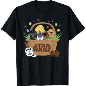 image:imageStar Wars Classic Characters Easter Eggs Basket Funny Spring TShirtBlack