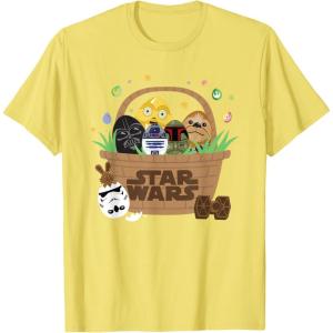 image:imageStar Wars Classic Characters Easter Eggs Basket Funny Spring TShirtLemon Yellow