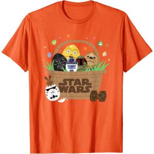 image:imageStar Wars Classic Characters Easter Eggs Basket Funny Spring TShirtOrange