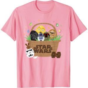 image:imageStar Wars Classic Characters Easter Eggs Basket Funny Spring TShirtPink