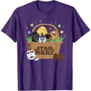 image:imageStar Wars Classic Characters Easter Eggs Basket Funny Spring TShirtPurple