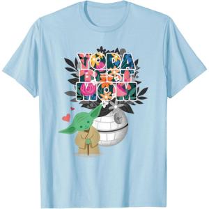 image:imageStar Wars Classic Flowers Yoda Best Mom Mothers Day TShirtBaby Blue