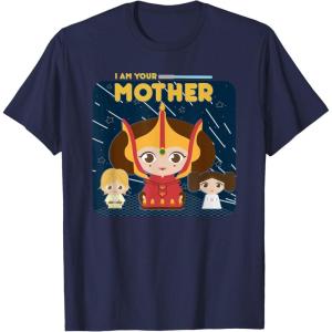image:imageStar Wars Classic Mothers Day I Am Your Mother Leia Luke TShirtNavy Blue