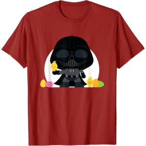 image:imageStar Wars Darth Vader Cute Kawaii Easter Eggs amp Chicks TShirtCranberry Red