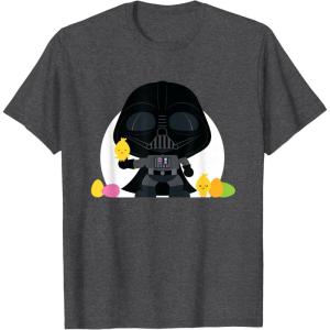 image:imageStar Wars Darth Vader Cute Kawaii Easter Eggs amp Chicks TShirtDark Heather Grey
