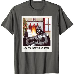 image:imageStar Wars Darth Vader Sith Day of Xmas Holiday TShirtAsphalt Grey