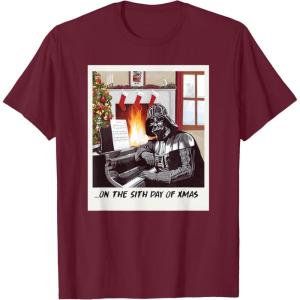 image:imageStar Wars Darth Vader Sith Day of Xmas Holiday TShirtBurgundy