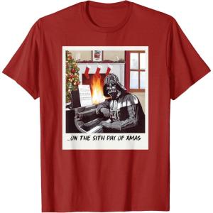 image:imageStar Wars Darth Vader Sith Day of Xmas Holiday TShirtCranberry Red