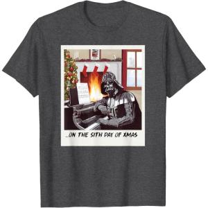 image:imageStar Wars Darth Vader Sith Day of Xmas Holiday TShirtDark Heather Grey