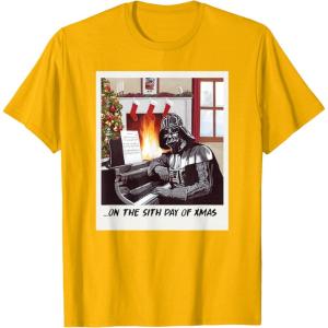 image:imageStar Wars Darth Vader Sith Day of Xmas Holiday TShirtGolden Yellow