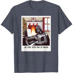 image:imageStar Wars Darth Vader Sith Day of Xmas Holiday TShirtHeather Blue
