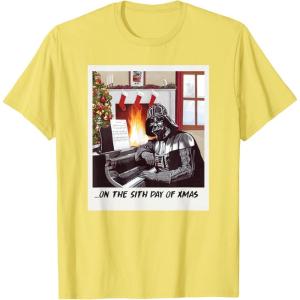 image:imageStar Wars Darth Vader Sith Day of Xmas Holiday TShirtLemon Yellow