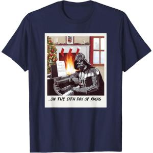 image:imageStar Wars Darth Vader Sith Day of Xmas Holiday TShirtNavy Blue