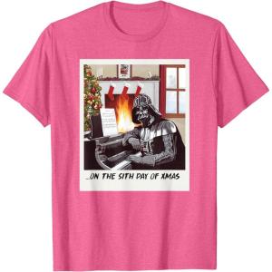 image:imageStar Wars Darth Vader Sith Day of Xmas Holiday TShirtPink Heather