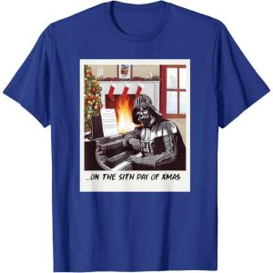 image:imageStar Wars Darth Vader Sith Day of Xmas Holiday TShirtRoyal Blue