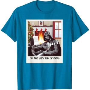 image:imageStar Wars Darth Vader Sith Day of Xmas Holiday TShirtSapphire Blue