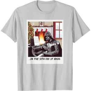 image:imageStar Wars Darth Vader Sith Day of Xmas Holiday TShirtSilver Grey