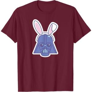 image:imageStar Wars Darth Vader Sticker Style Rabbit Ears Easter Bunny TShirtBurgundy