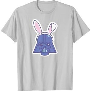 image:imageStar Wars Darth Vader Sticker Style Rabbit Ears Easter Bunny TShirtSilver Grey