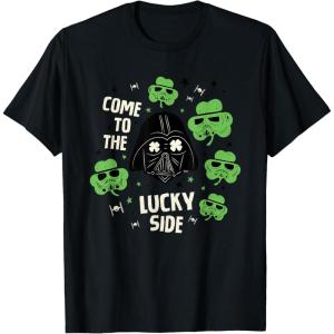 image:imageStar Wars Darth Vader The Lucky Side St Patricks Day TShirtBlack