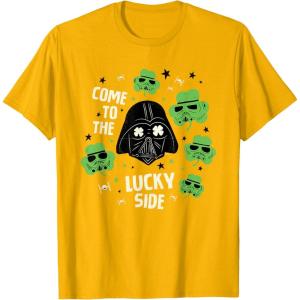 image:imageStar Wars Darth Vader The Lucky Side St Patricks Day TShirtGolden Yellow