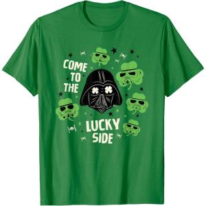 image:imageStar Wars Darth Vader The Lucky Side St Patricks Day TShirtKelly Green