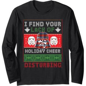 image:imageStar Wars Darth Vader Ugly Christmas Sweater Long Sleeve TShirtBlack