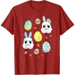 image:imageStar Wars Easter Bunny Stormtroopers and Easter Eggs TShirtCranberry Red
