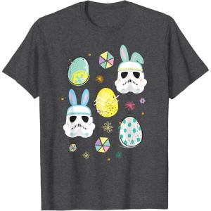 image:imageStar Wars Easter Bunny Stormtroopers and Easter Eggs TShirtDark Heather Grey