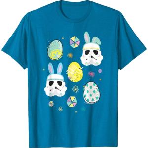 image:imageStar Wars Easter Bunny Stormtroopers and Easter Eggs TShirtSapphire Blue