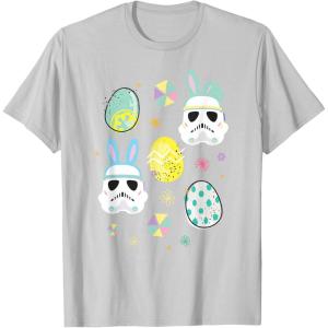 image:imageStar Wars Easter Bunny Stormtroopers and Easter Eggs TShirtSilver Grey