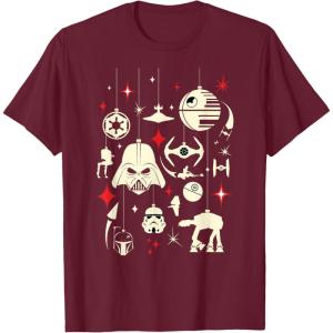 image:imageStar Wars Galactic Empire Ornaments Holiday TShirtBurgundy