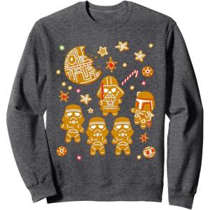image:imageStar Wars Gingerbread Cookies Galactic Empire Holiday SweatshirtDark Heather Grey