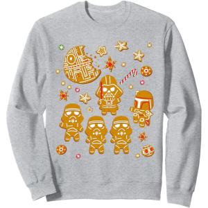 image:imageStar Wars Gingerbread Cookies Galactic Empire Holiday SweatshirtHeather Grey