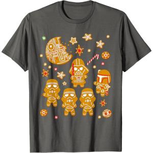 image:imageStar Wars Gingerbread Cookies Galactic Empire Holiday TShirtAsphalt Grey