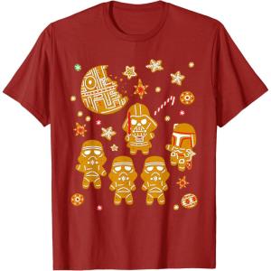 image:imageStar Wars Gingerbread Cookies Galactic Empire Holiday TShirtCranberry Red