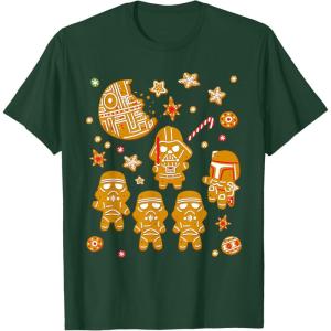 image:imageStar Wars Gingerbread Cookies Galactic Empire Holiday TShirtDark Green