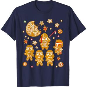 image:imageStar Wars Gingerbread Cookies Galactic Empire Holiday TShirtNavy Blue