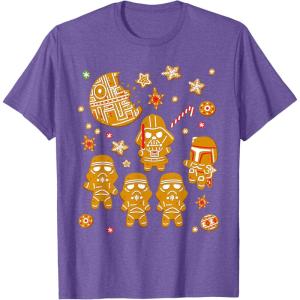 image:imageStar Wars Gingerbread Cookies Galactic Empire Holiday TShirtPurple Heather