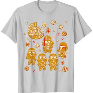 image:imageStar Wars Gingerbread Cookies Galactic Empire Holiday TShirtSilver Grey