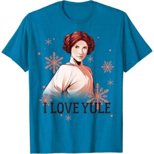 image:imageStar Wars Leia I Love Yule Christmas Snowflake TShirt TShirtSapphire Blue