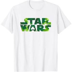 image:imageStar Wars Logo Green Shamrocks St Patricks Day TShirtWhite