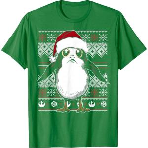 image:imageStar Wars Porg Ugly Christmas Sweater Graphic TShirt TShirtKelly Green