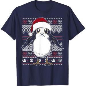 image:imageStar Wars Porg Ugly Christmas Sweater Graphic TShirt TShirtNavy Blue