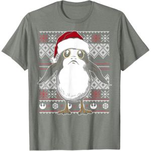image:imageStar Wars Porg Ugly Christmas Sweater Graphic TShirt TShirtOlive Heather