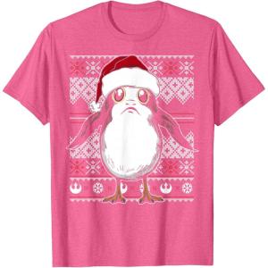 image:imageStar Wars Porg Ugly Christmas Sweater Graphic TShirt TShirtPink Heather
