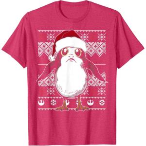 image:imageStar Wars Porg Ugly Christmas Sweater Graphic TShirt TShirtRed Heather