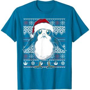 image:imageStar Wars Porg Ugly Christmas Sweater Graphic TShirt TShirtSapphire Blue