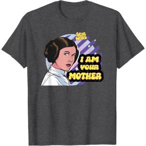 image:imageStar Wars Princess Leia I Am Your Mother Pop Color TShirtDark Heather Grey